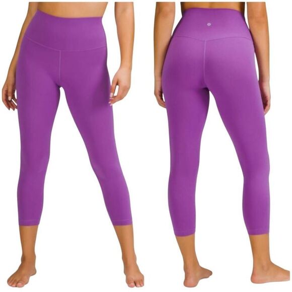 Lululemon Align High Rise Crop Leggings Moonlit Magenta Size 18 - Picture 1 of 10